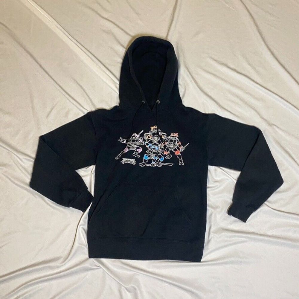 Teenage Mutant Ninja Turtles Sz S Small Sweatshirt Black Longsleeve 2020 Viacom - Picture 3 of 13